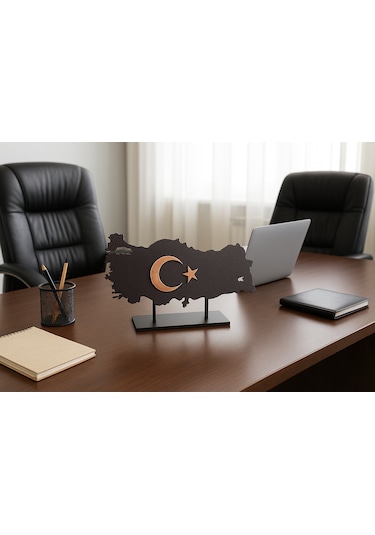 Şık Masaüstü Türkiye Haritası Hediyelik Konsept Ürün 20x10 Cm