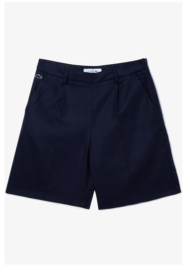 Lacoste Women's Reguler Fit Shorts Kadın Yandan Fermuarlı Şort Koyu Lacivert