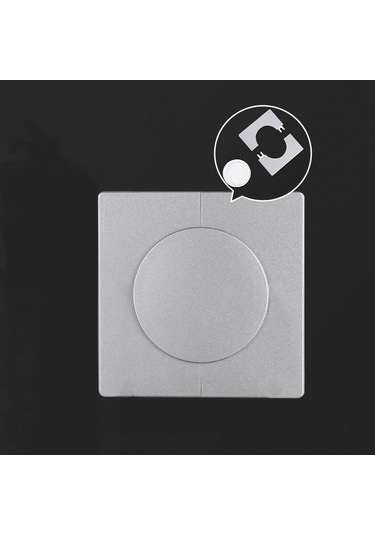 Sones Kare Klima Deliği Dekorasyon Kapağı Duvar Deliği Tıkacı, Stil: Bölünmüş 5cm Gümüş