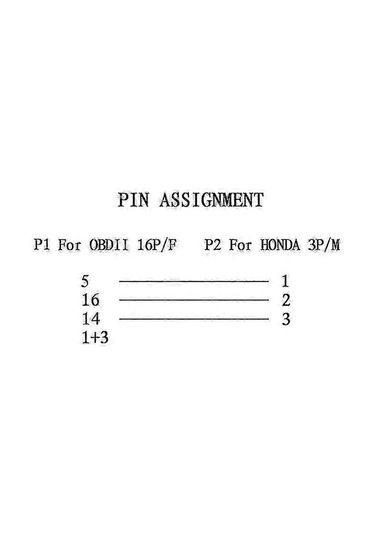 Obd2 Kablosu Uyumlu Honda 3 Pinli Obd1 Adaptörü Obd2 Obdıı Uyumlu Honda 3 Pinli - 16 Pinli Xw