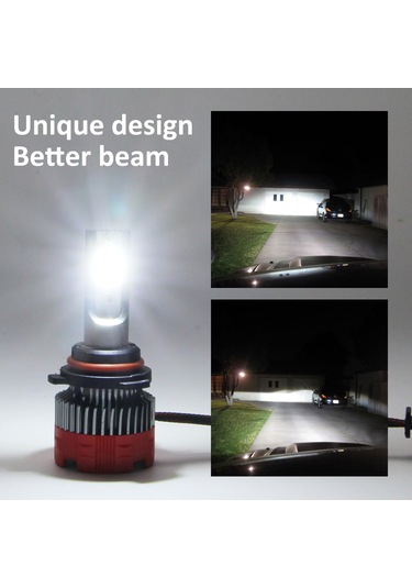 Youtek Motosiklet Ve Araba Led Farları - 6000lm 6000k Soğuk Beyaz Işık, 30w 360 Derece Aydınlatma, Ip65 Su Geçirmez 2 Adet