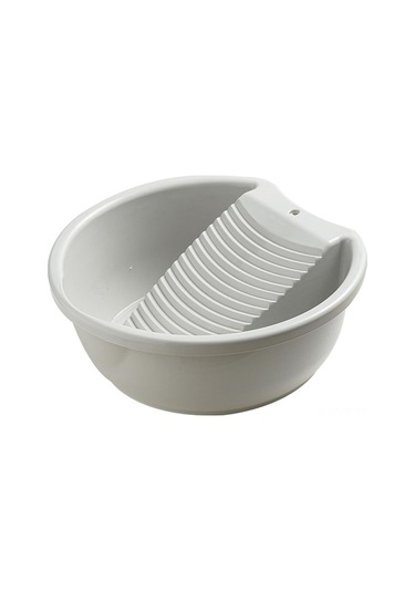 Besthome1 Pratik Eldivenli Halka Çamaşır Yıkama Kovalı Dayanıklı Gri Renkli, Ev & Dışarıda Kullanım İçin Gri