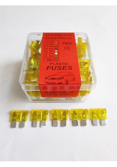 20 Amper Yassı Bıçak Sigorta 100,lü Paket