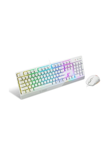 MSI GG Vigor GK30 Combo White RGB Türkçe Klavye Mouse Set