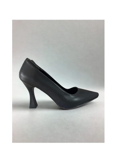 Cild Deri Siyah Stiletto Ayakkabı Siyah Cild