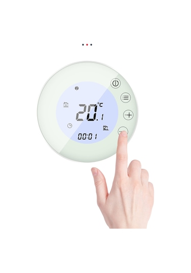 Xindoker Beyaz X7gb Akıllı Elektrikli Isıtıcı Termostati, Wifi Uyumlu, Dokunmatik Ekran, Uzak Kumanda, Ev Isı Kontrolü