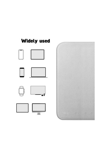 Yumuşak Doku Etkili Mikrofiber İphone İçin Çapak Yok Gri Parlatma Havlusu Ekran Temizleme Bezi