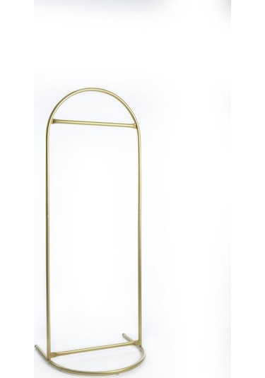 Butik Stil Oval Askılık Konfeksiyon Askılığı Altın Renk Askılık Gold Elbise Askılığı Ayaklı Askılık Gold