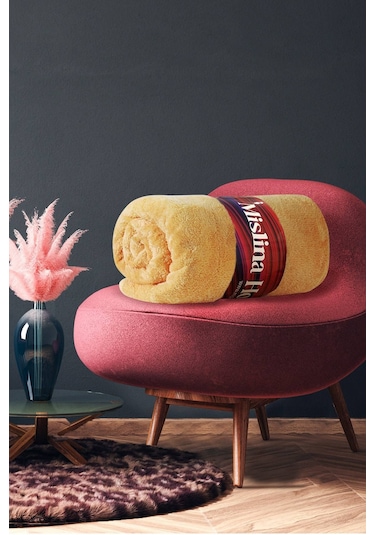 Deluxe Wellsoft Tv Battaniyesi Sarı Tek Kişilik Battaniye 150x200 Cm