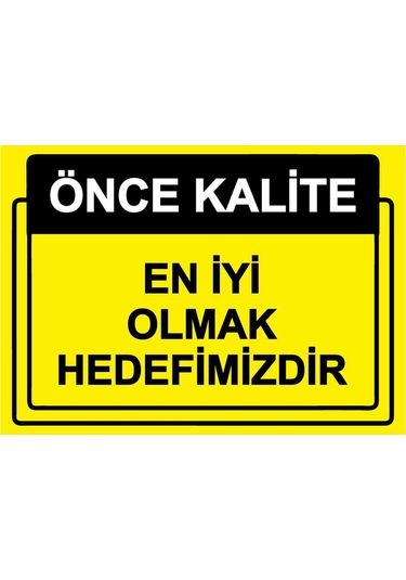Önce Kalite. En İyi Olmak Hedefimizdir İsg Uyarı Levhası Pvc A5 15x21 Cm