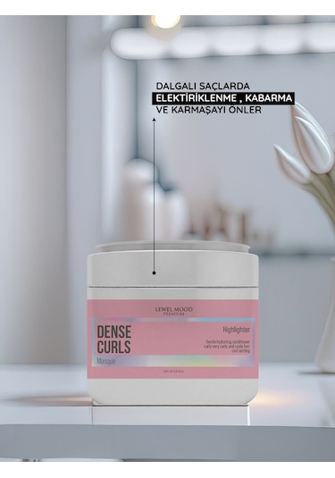 Lewel Mood Premium Dense Curls Bukleli Saçlar İçin Bakım Maskesi 350 ML