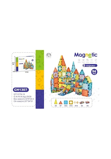 5,5 Cm Manyetik Bloklar 94 Parça 03-ch1307