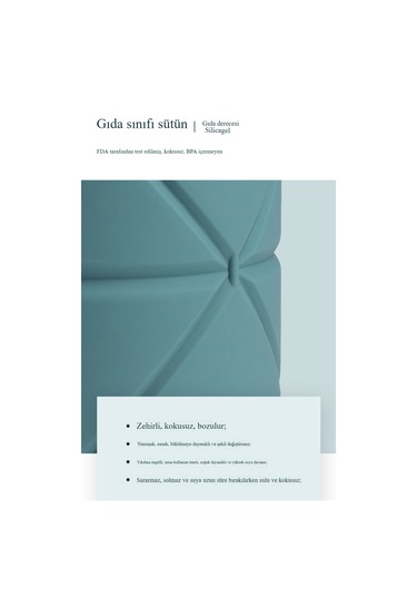 Silikon Katlanır Seyahat Bardak Lacivert