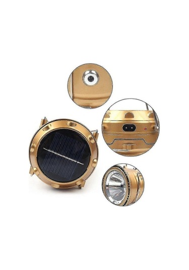 Bloomnest Led Kamp Güneş Lambası, Su Geçirmez Kamp Feneri, Acil Durum Lambası, Yürüyüş & Balıkçılık, 100m Menzil, Ip67, Mavi/siyah/altın Asorti Çok Renkli