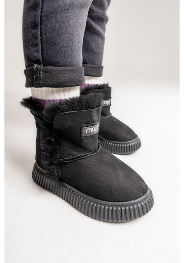 Mnpc Kız Çocuk Siyah Hakiki Deri Hakiki Kürklü Suya Dayanıklı Bot 25k3b110482 Siyah