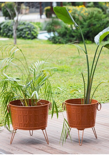 The Mia Prizma Vazo & Saksı Terracota 43x45 Cm