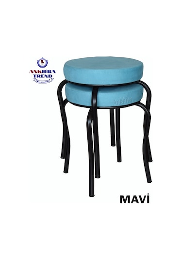 Tabure (Siyah Ayaklı) (2 Adet) - Mutfak Balkon Tabur...