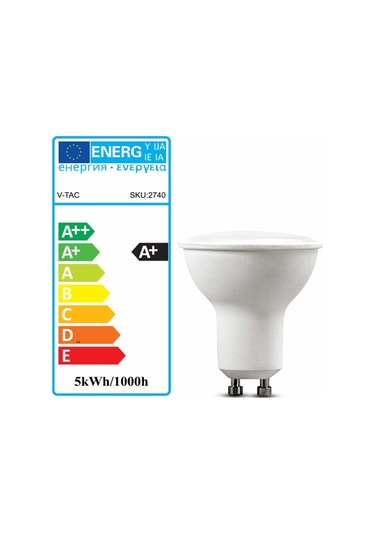 6'lı Gu10 Led Ampul Paketi 5 W, Sıcak Beyaz 4000 K Yüksek Parlaklık