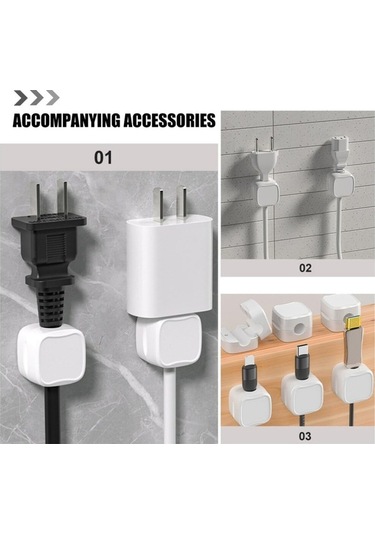 Willowhaven Türkçe Ofis Masaüstü Kablo Organizatörü - 12 Adet Beyaz Manyetik Kabloluk Toplayıcı