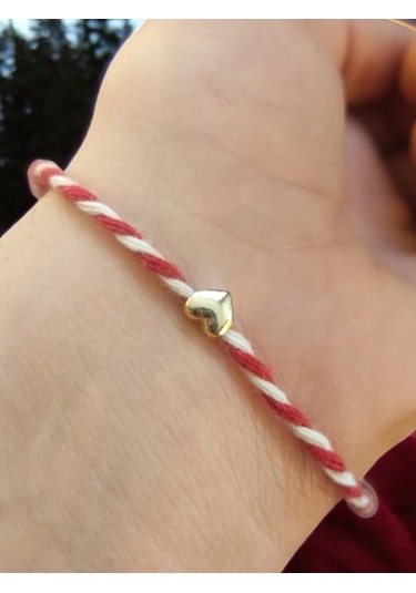 Marteniçka Gold Kalp Minimist Şans Bileklik Seti 2 Adet Gold