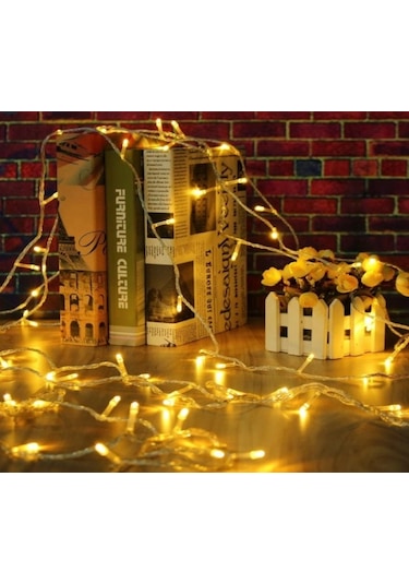 İp Led Işık 10 Metre 8 Modlu Animasyonlu Fişli Şeffaf Kablolu Per