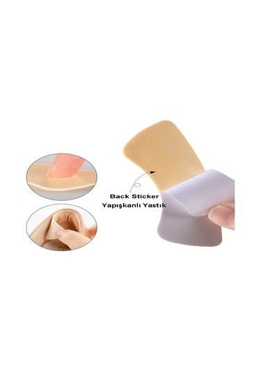 Ozclife Siyah Oval Ayakkabı Vurma Önleyici Yapışkan Topuk Süngeri