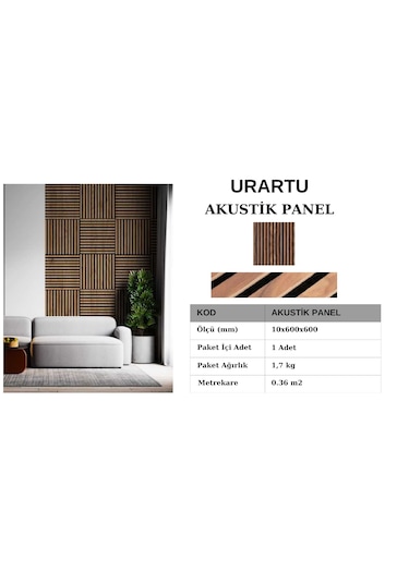 60 X 60 Akustik Duvar Paneli