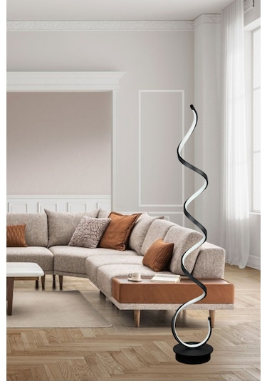 Lara Siyah Renk 3 Renkli Led Salon - Yatak Odası Led Lambader