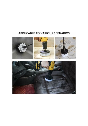 Adet Fırça Temizleme Fırçası, Araba Matkabı, Fayans, Halı, Küvet, Mutfak, Banyo, Beyaz Fırça İçin Uygundur