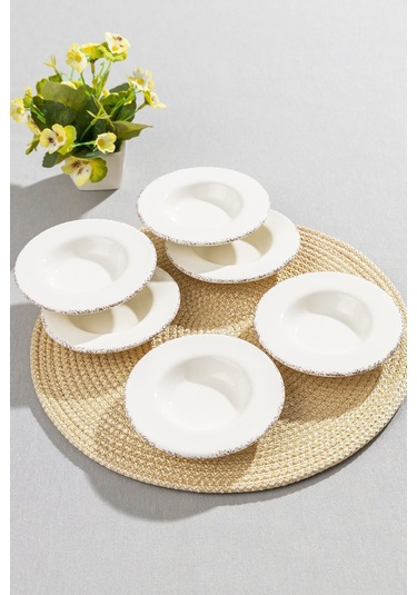 Antiquing Krem 6'lı Çay Tabağı Diğer