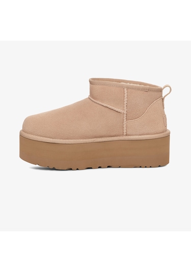 Ugg Classic Ultra Mini Platform Kadın Krem Bot Düz 1135092 Krem