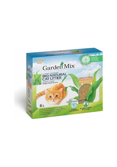 Gardenmix Topaklanan Mısır Lifli Kedi Kumu 8l