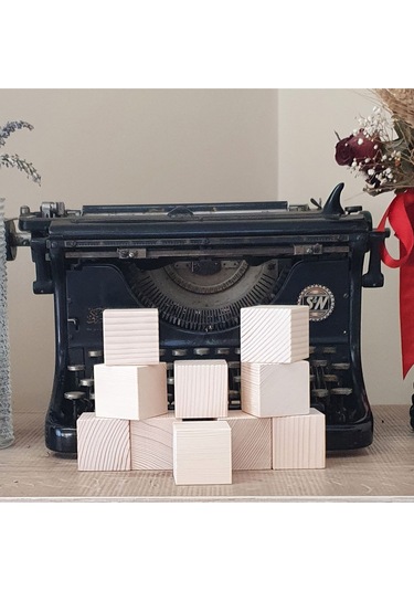 Ahşap Küpler 10lu Boyasız