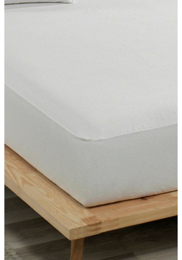 Sıvı Geçirmez Alez Yatak Koruyucu Pamuklu Fitted Beyaz