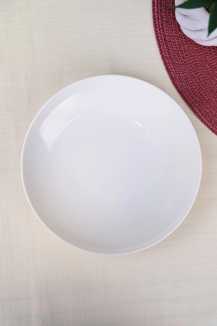 Tabak Evi Porselen Chic Çukur Tabak 19,50cm 550cc Tekli Krem