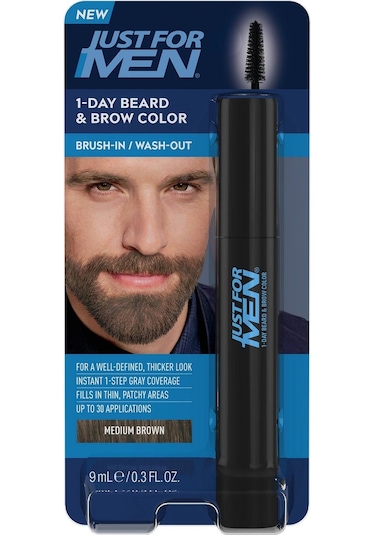 Just For Men 1 Günlük Geçici Sakal ve Kaş Boyası 9 ML 0.1 Orta Kahverengi