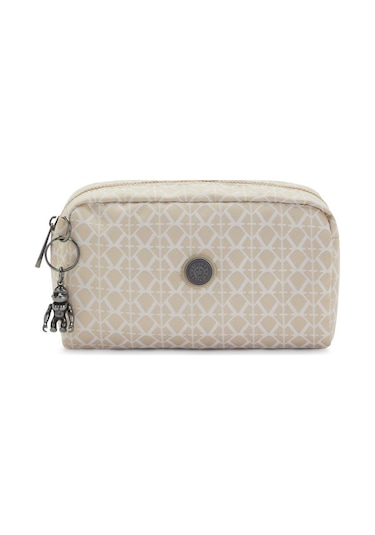 Kipling Gleam Makyaj Çantası Kahverengi Sıgnature Beıge