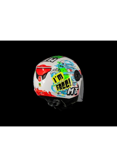 Mt Helmets Mt Çocuk Lıte Dino A0 Motosiklet Kaskı Beyaz