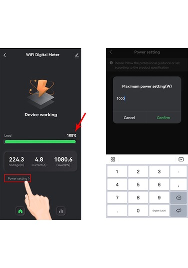 Tuya Wifi Enerji Ölçer 80a Akım Trafosu Kelepçesi Kwh E23824