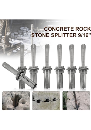 Ccgloball 1 Adet 9/16 "fiş Kama Tüy Aralayıcı Beton Taş Ayırıcı Alet Seti