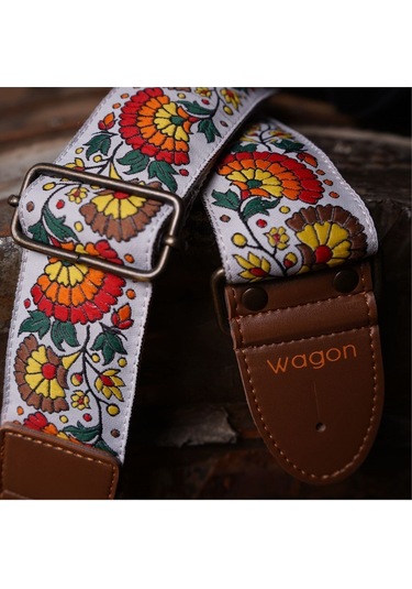 Wagon Straps Vintage Serisi Gitar Askısı - Flower Rainbow