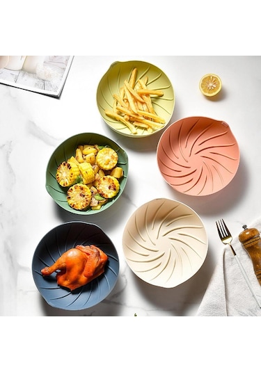 Homyl Air Fryer Silikon Astar Kolay Temizlenebilir Hafif Sepeti Kırmızı