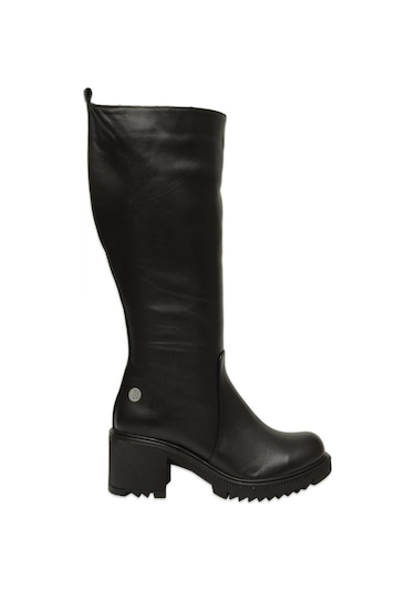 Mammamia D25kc-2330 Kalin Topuklu Günlük Siyah Kadın Çizme Siyah