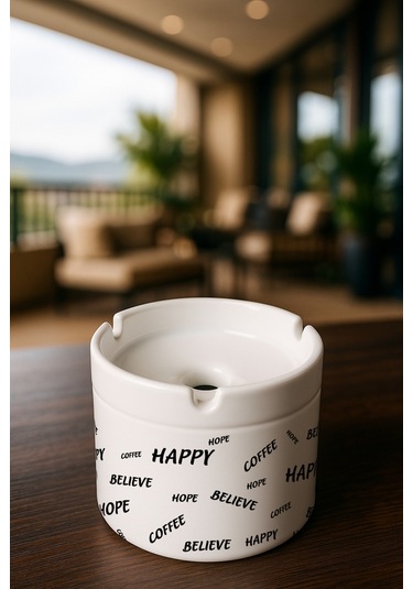 Porselen Baskılı Küllük - Believe