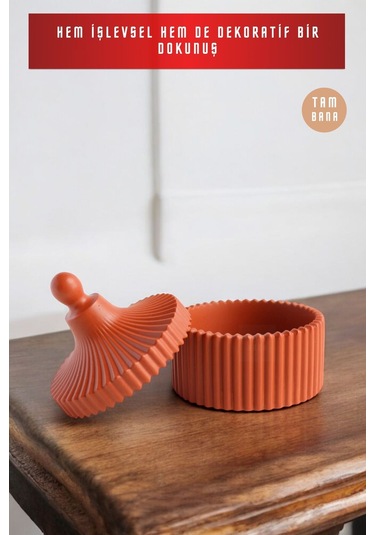 El Yapımı Dekoratif Kutu Kapaklı Takı Kutusu Siyah Model 10 - Terracotta