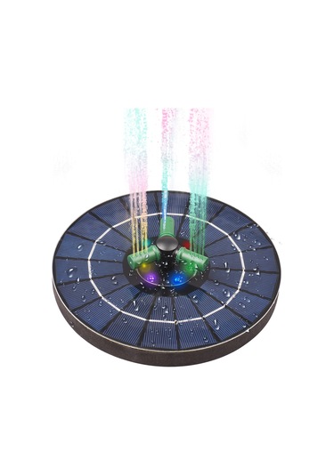 360 Dönebilen Nozullu 4 W Renkli Güneş Çeşmesi Pompası
