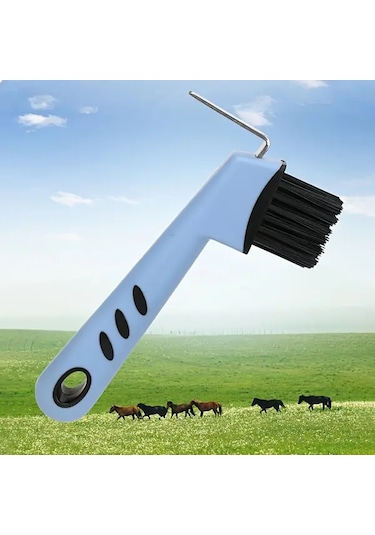 Elmpaly Metal Kancalı At Nalı Temizleme Fırçası Dayanıklı Pp Malzeme Ergonomik Sap