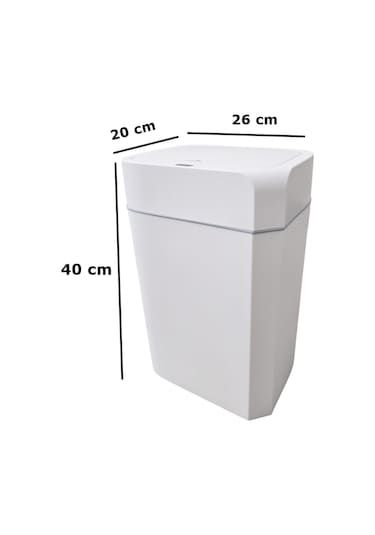 Sensörlü Otomatik Plastik Çöp Kovası 18 Litre-beyaz Yerli Üretim Beyaz