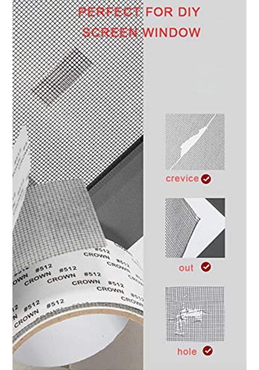 Gajeena Siyah Cam Fiber Pencere Perde Tamir Bandı - 5x200 Cm, Yüksek Tutuculuk, Tükenmez, Kolay Kullanım, Tüm Perde Türlerine Uygulanır