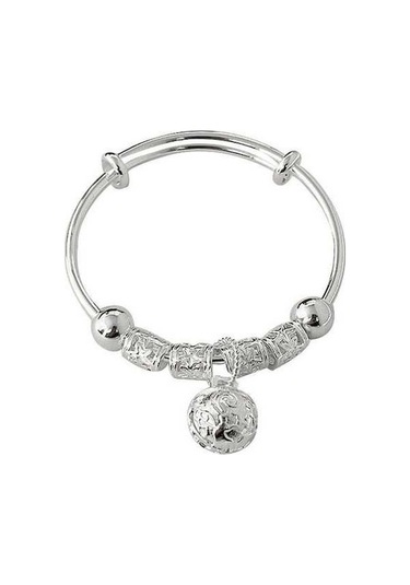 Dancemonkey Boyutu Ayarlanabilir Çan Transfer Boncuk İçi Boş Saray Çan Bilezik Gümüş